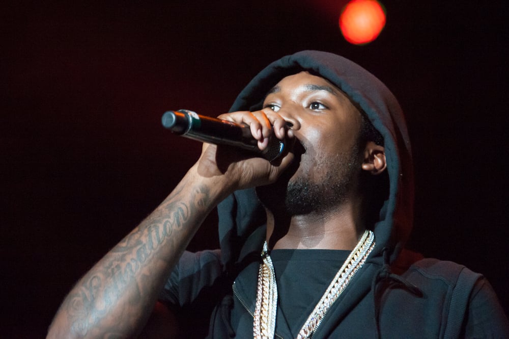 rapper Meek Mill performing