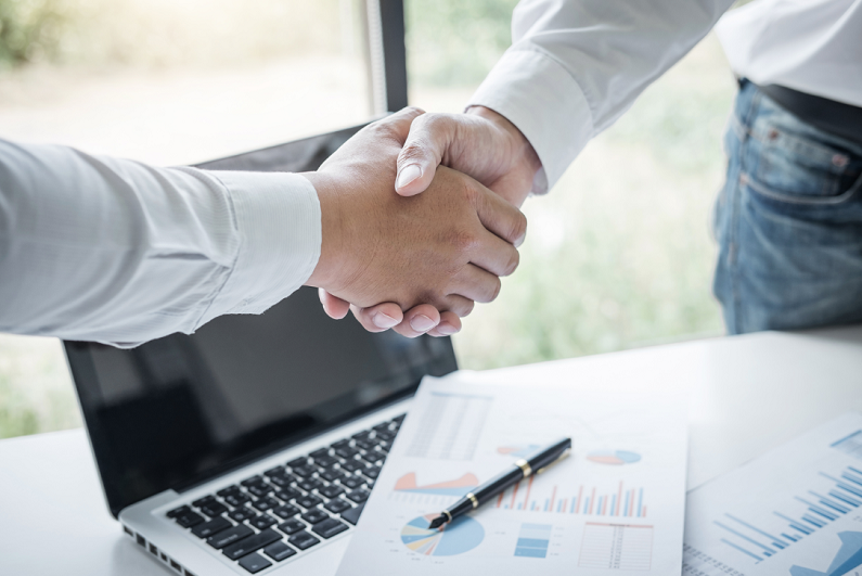 businessmen shaking hands