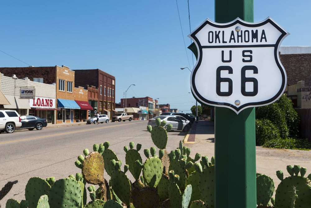 Oklahoma US 66 road sign