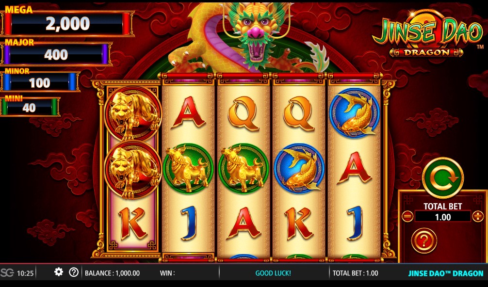 Jinse Dao: Dragon slot reels by Bally