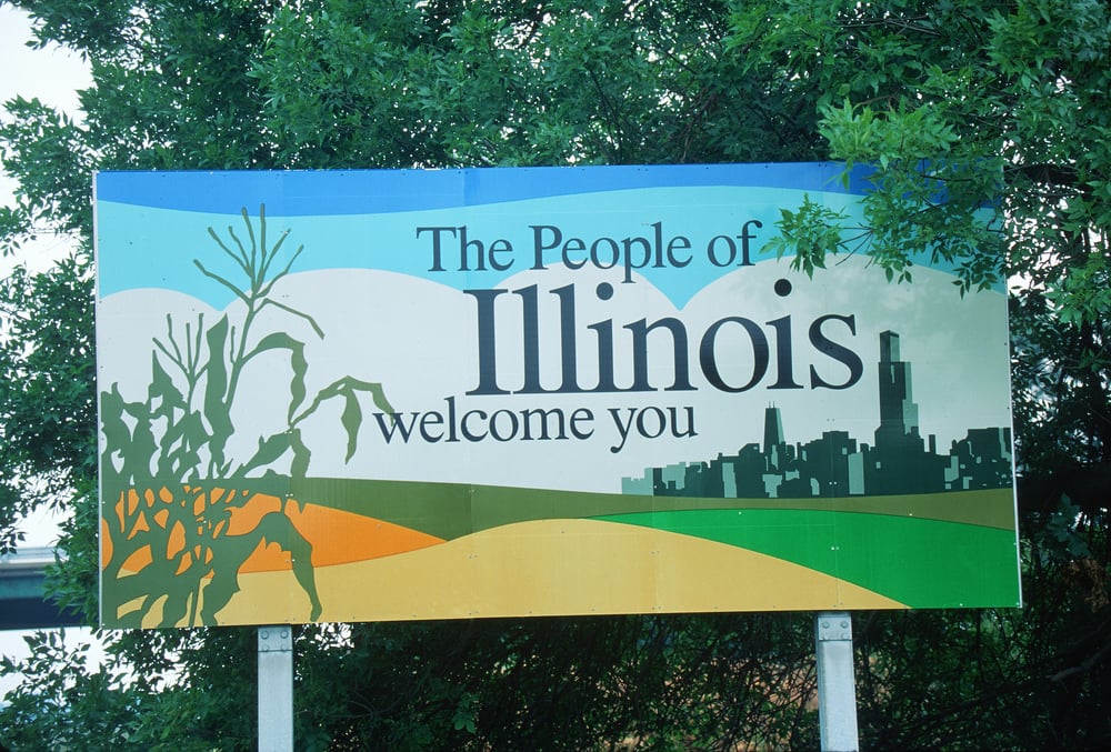 Illinois welcome sign