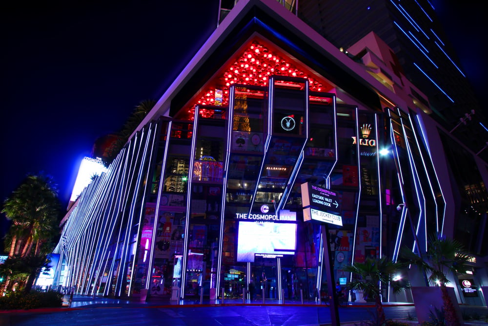 Facade of the Cosmopolitan casino-resort in Las Vegas