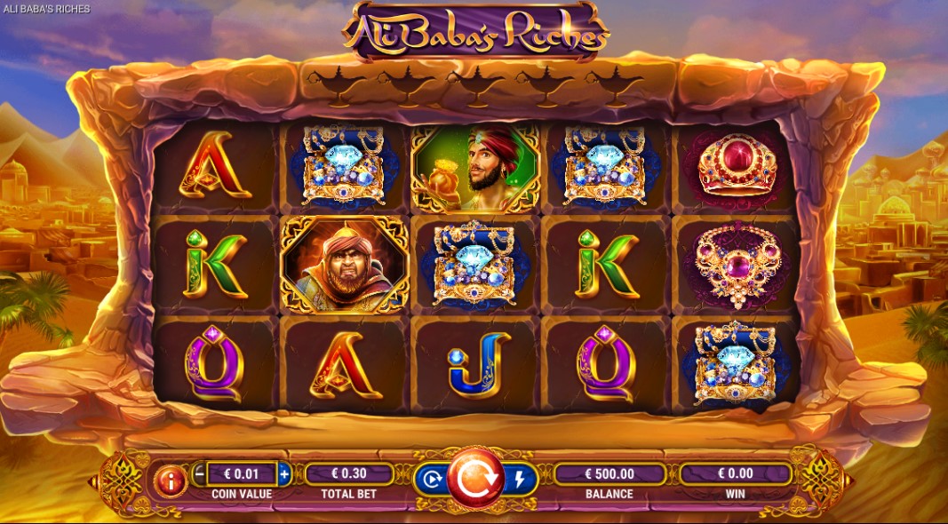 Ali Baba's Riches slot reels by GameArt