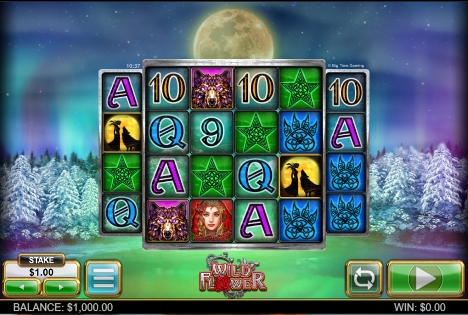 Wild Flower slot reels by Big Time Gaming