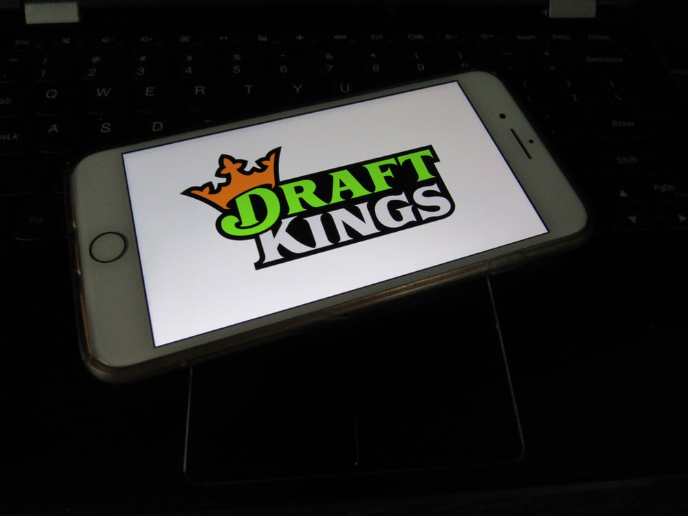 DraftKings logo on phone