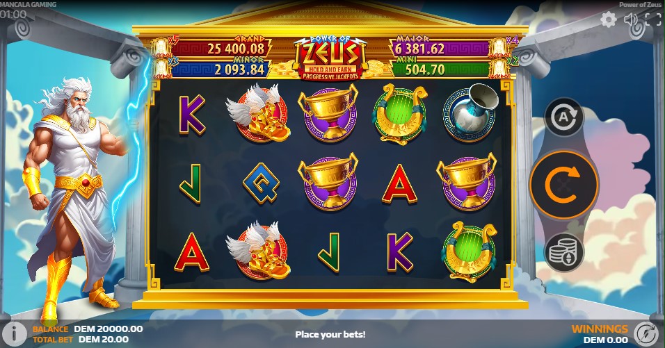 Power of Zeus slot reels Mancala Gaming - best new online slots of the week